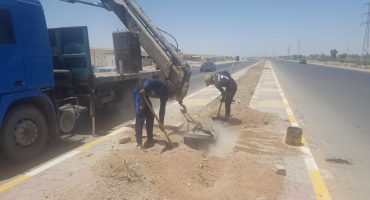 عمل البنى التحتيه الطريق الرابط بين الرمادي والفلوجه عام ٢٠٢٠